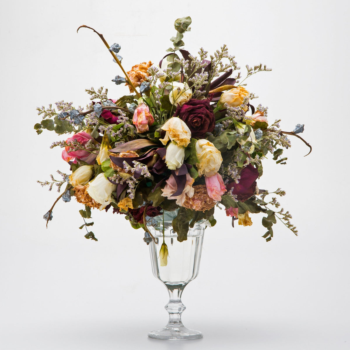 Preservation of dried flowers