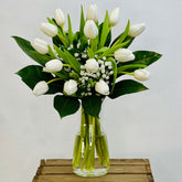 Ramo de tulipanes blancos