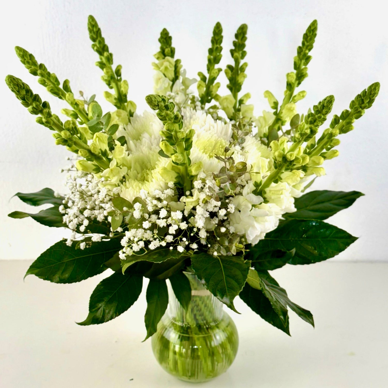 Mojácar | Ramo de Margaritas, Crisantemo y Antirrhinum Blanco - Persa Flores