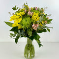 Ramo Aurora – Margarita, Anastasia y Alstroemeria — detalle de flores mixtas en tonos rosa | Persa Flores