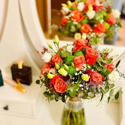 Ramo Coral | Rosas Naranjas - Persa Flores