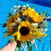 Sueño de Girasoles | Girasoles, Crisantemos Santini, Eryngium. - Persa Flores