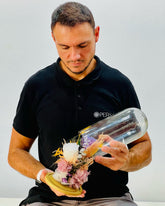 Cúpula Rosa Blanca y Purpura Preservada - Persa Flores